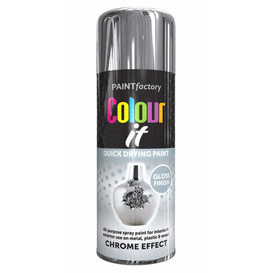 Paint Factory Chrome Effect Gloss Spray Paint 400ml