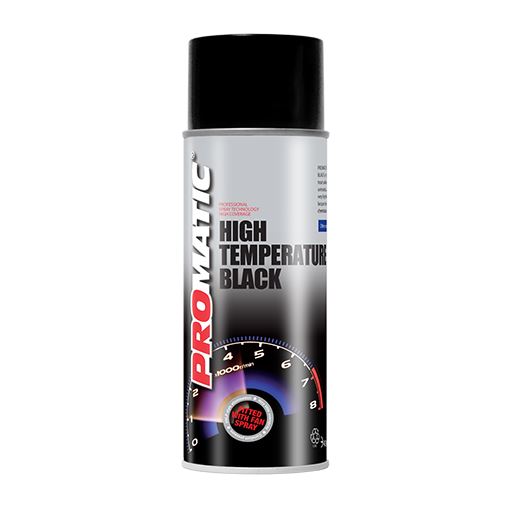 Promatic Black High Temperature Spray Paint 400ml