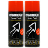 2X Canbrush C14 Orange Spray Paint 400ml