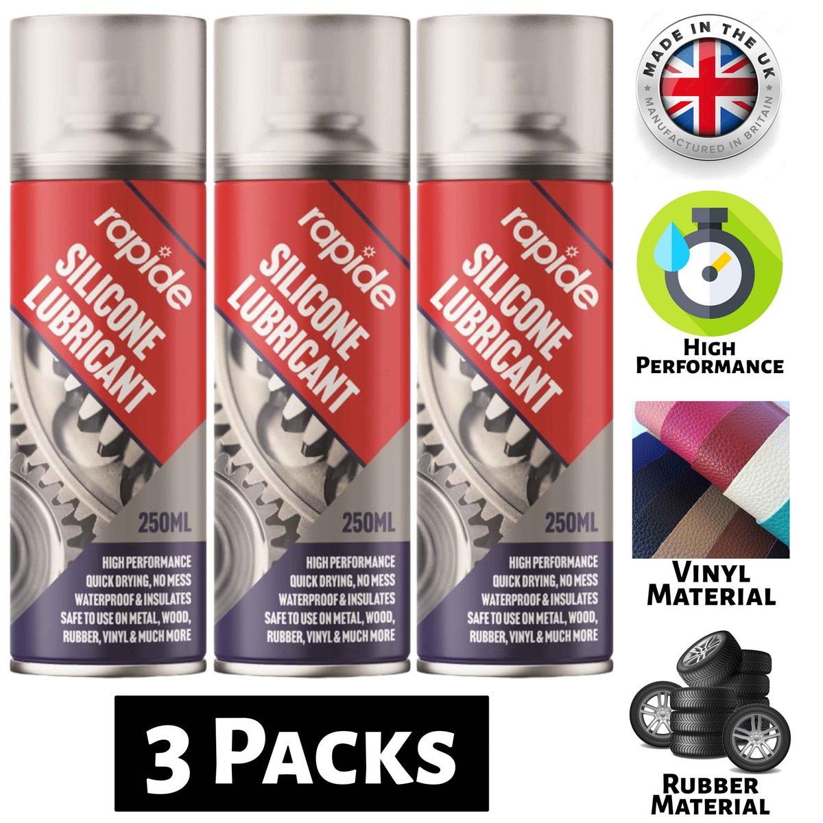 3X Rapide Silicone Lubricant 250ml