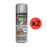 2X Paint Factory Grey Primer Spray Paint 400ml