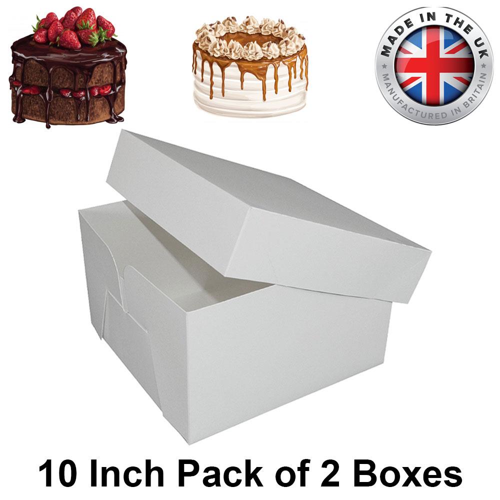 2X Cake Box 10"(10" Lid & 10" Base)