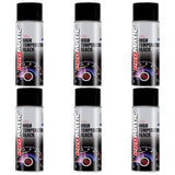 6X Promatic Black High Temperature Spray Paint 400ml