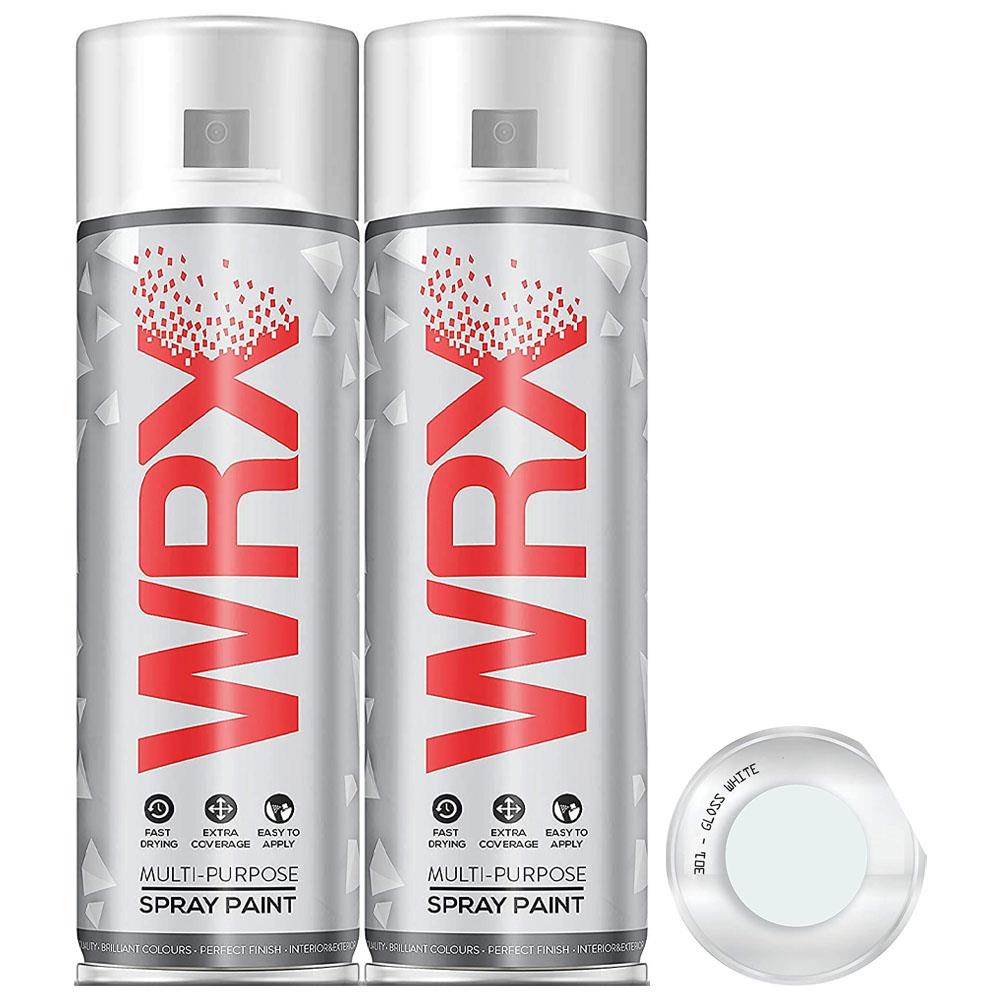 2X WRX Gloss White Spray Paint 400ml