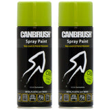 2X Canbrush C68 Green Lime Spray Paint 400ml