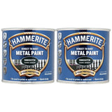 2X Hammerite Smooth Dark Green Paint 250ml