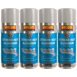 4X Hycote Extreme Heat Aluminium Spray Paint 400ml