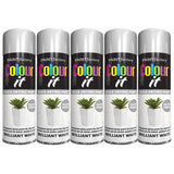 5X Paint Factory White Gloss Spray Paint 250ml