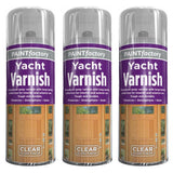 3X Paint Factory Clear Yacht Varnish Spray 400ml