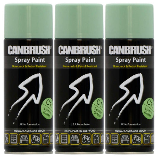 3X Canbrush C11 Surf Green Spray Paint 400ml