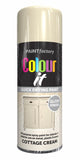 6X Paint Factory Cottage Cream Gloss Spray Paint 400ml