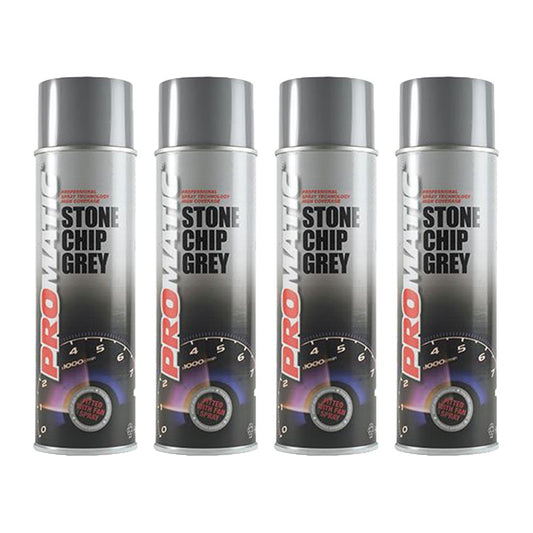 4X Promatic Stonechip Grey Spray Paint 500ml