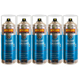 5X Hycote Bodyshop Clear Lacquer Spray Paint 400ml