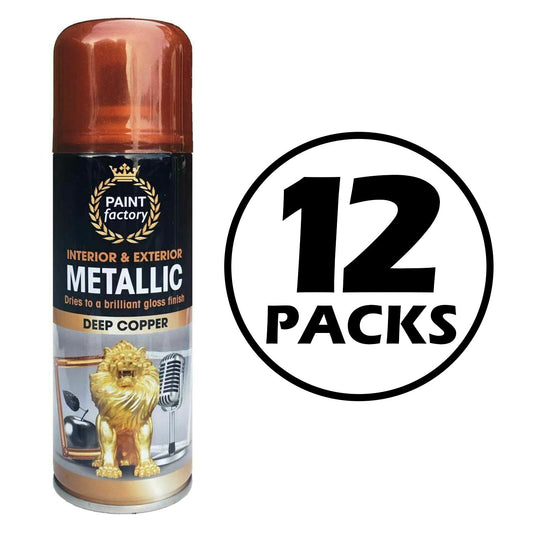 12X Paint Factory Purpose Copper Metallic 200ml