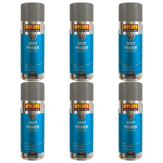 6X Hycote Grey Primer Spray 400ml