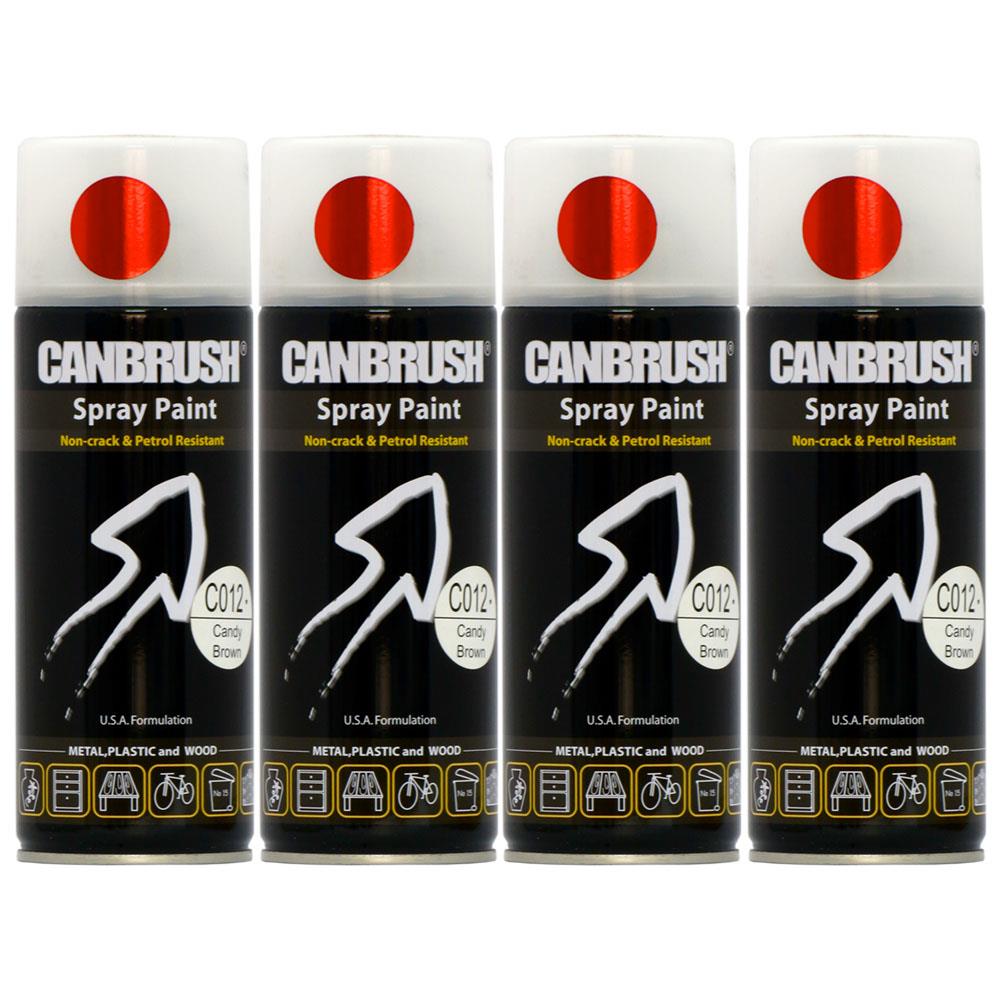 4X Canbrush C012 Candy Brown Spray Paint 400ml