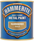 6X Hammerite Hammered Gold Paint 250ml