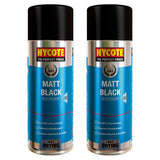 2X Hycote Bodyshop Matt Black Spray Paint 400ml