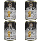 4X Paint Factory Mettalic Silver Paint Tin 300ml