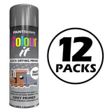 12X Paint Factory Colour It Grey Primer 250ml