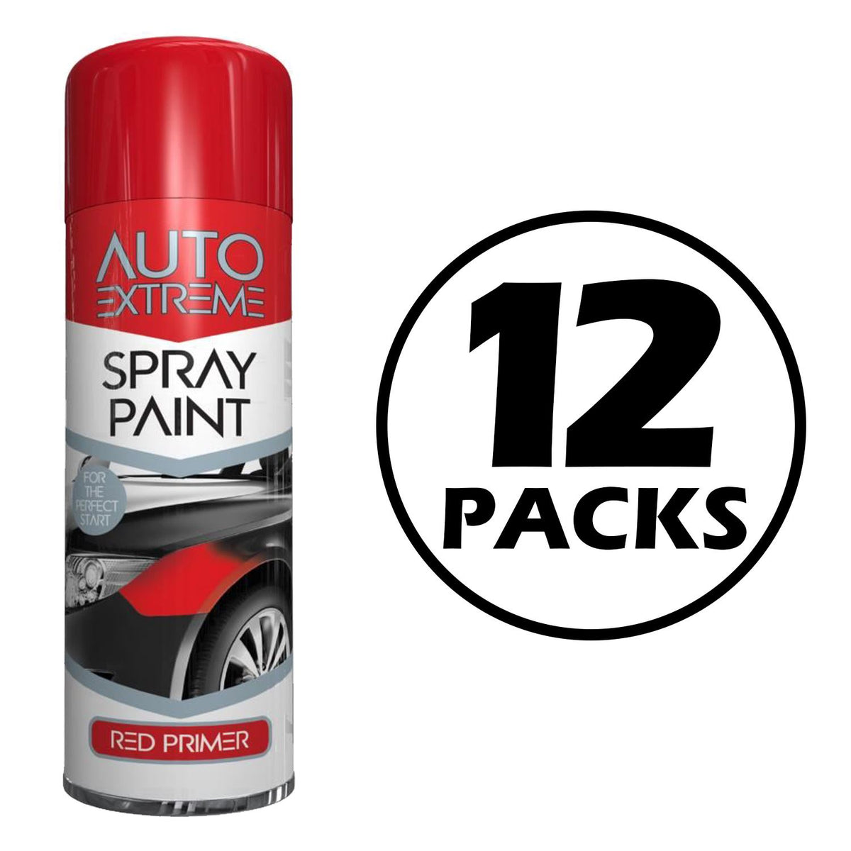 12X Auto Spray Red Primer 250ml