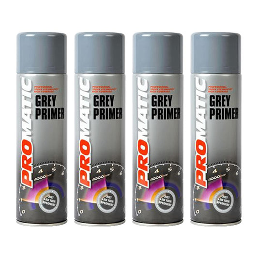 4X Promatic Grey Primer Spray 500ml