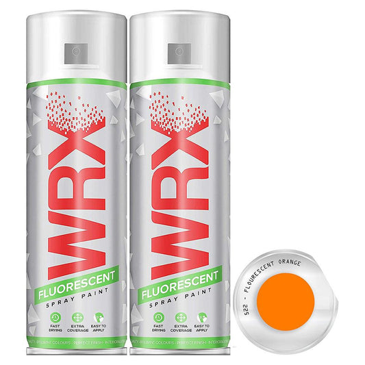 2X WRX Fluorescent Orange 522 Spray Paint 400ml