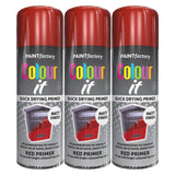 3X Paint Factory Red Primer Spray Paint 400ml