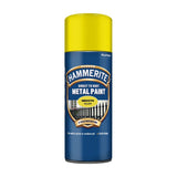 5X Hammerite Smooth Yellow Spray Paint 400ml