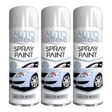 3X Auto Spray Paint Silver Spray Paint 250ml