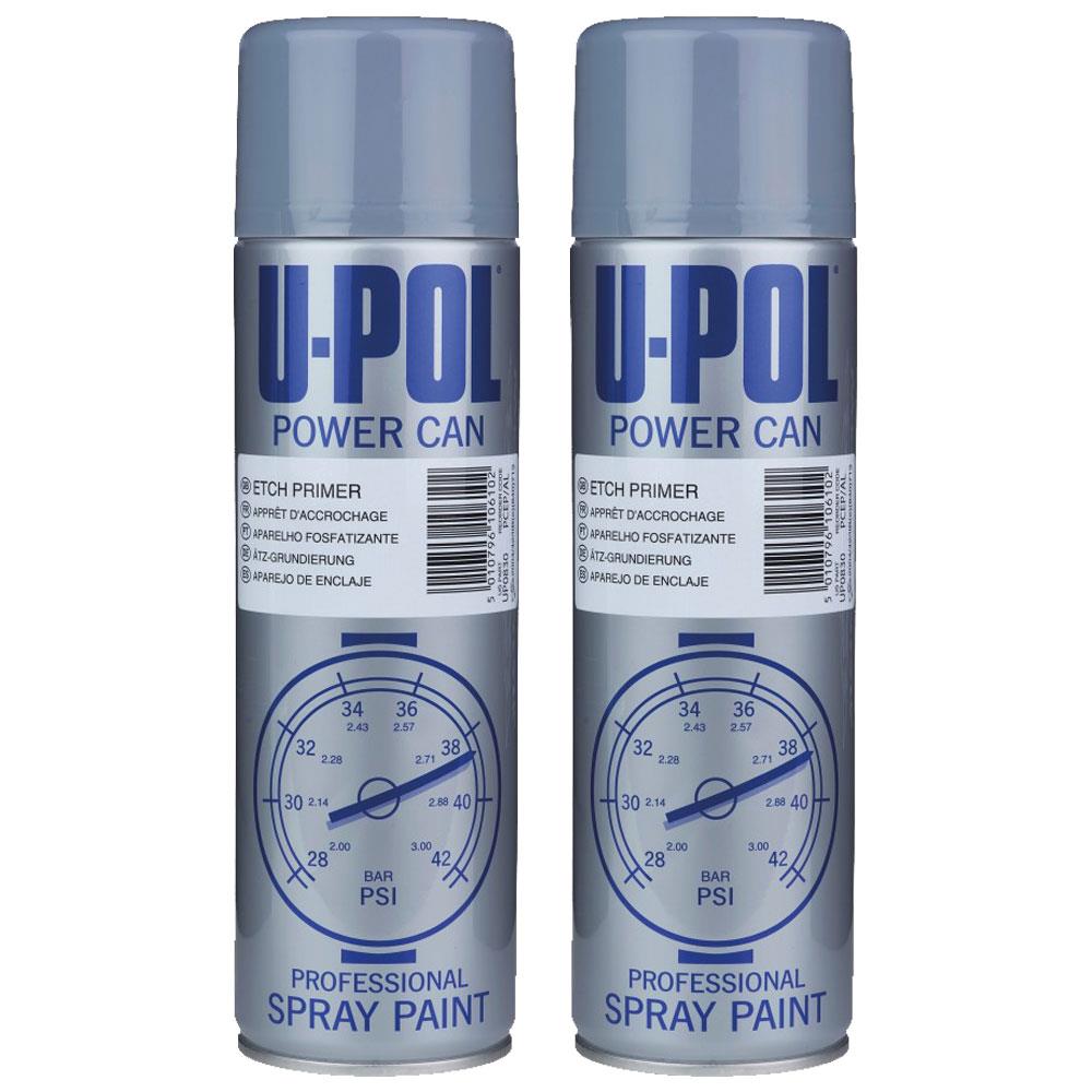 2X Upol Power Can Etch Primer Spray 500ml