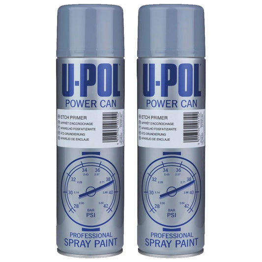 2X Upol Power Can Etch Primer Spray 500ml