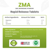 ZMA - Zinc Magnesium Vitamin B6 - 90 Tablets