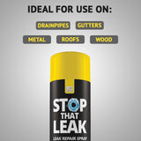 5X Stop That Leak Black Spray 400ml