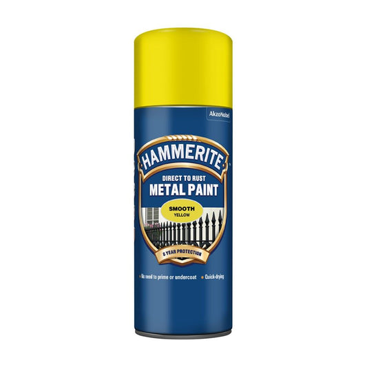 Hammerite Smooth Yellow Spray Paint 400ml