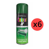 6X Paint Factory Forest Green Gloss Spray Paint 400ml