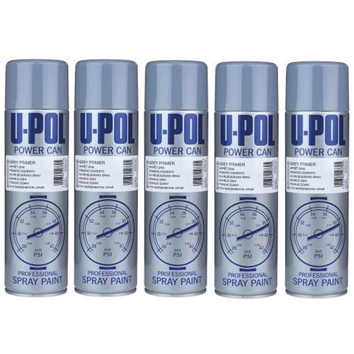 5X Upol Power Can Grey Primer Spray 500ml