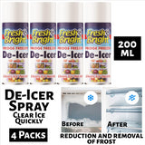 4X Fridge Freezer De Icer Spray 200ml