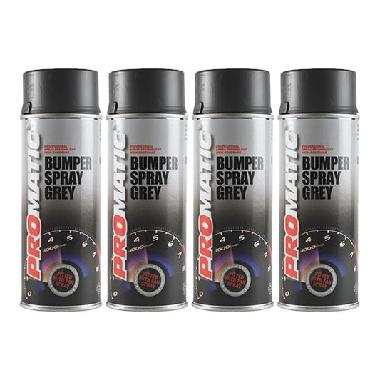 4X Promatic Bumperspray Mid Grey Spray Paint 400ml