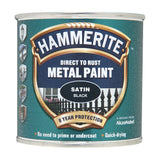 4X Hammerite Satin Black Paint 250ml