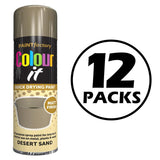 12X Paint Factory Desert Sand Matt Spray Paint 250ml