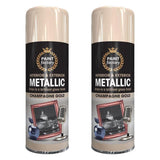 2X Paint Factory Champagne Gold Metallic Spray Paint 400ml