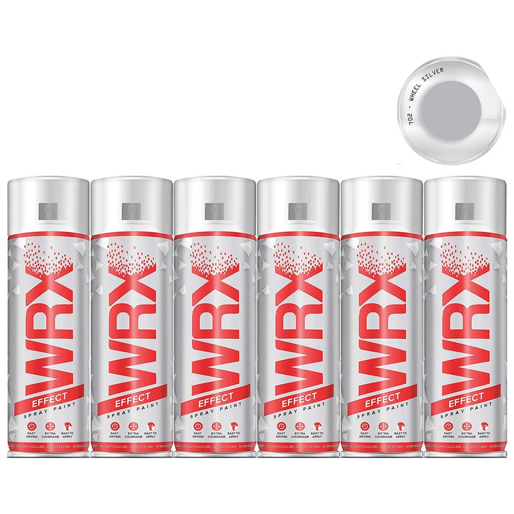 6X WRX Wheel Silver 702 Spray Paint 400ml