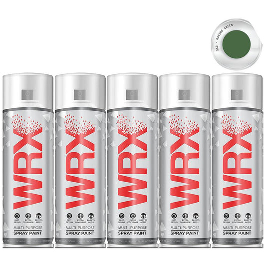 5X WRX Flat Racing Green Spray Paint 400ml