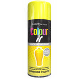 Paint Factory Sunshine Yellow Gloss Spray Paint 250ml