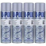 4X Upol Power Can Wheel Silver Spray Paint 500ml