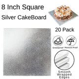 20 Board - 8" Square Silver Double Thick Cards