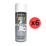 6X Paint Factory White Primer Spray Paint 400ml