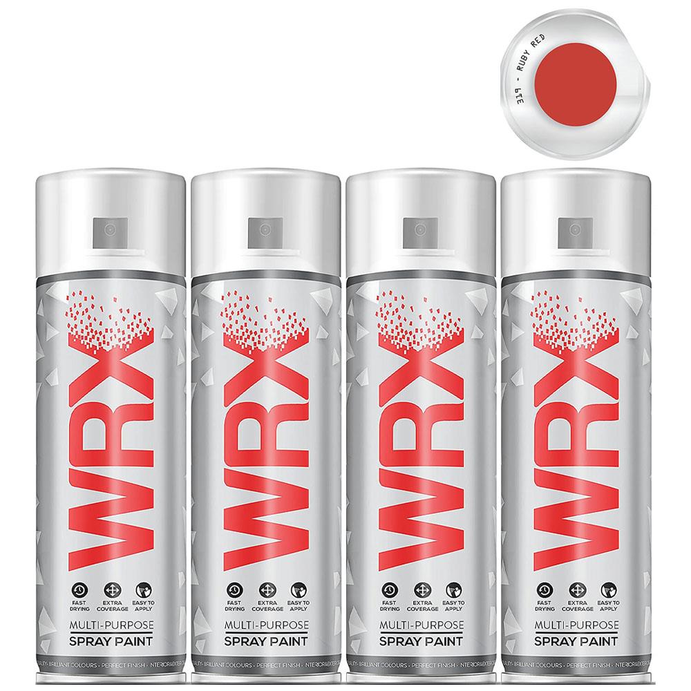 4X WRX Flat Ruby Red Spray Paint 400ml