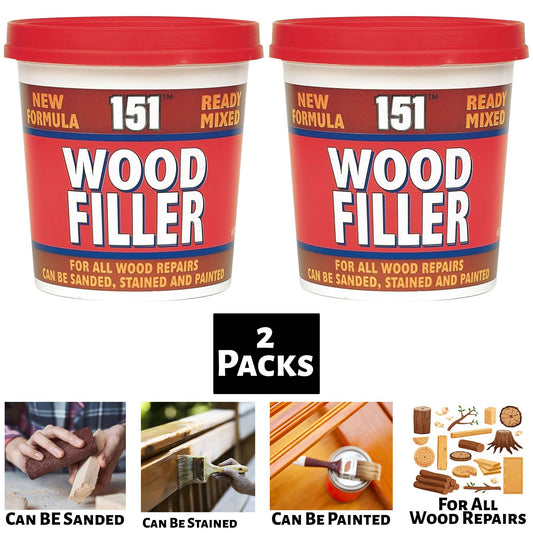 2X Wood Filler Ready Mixed Tub 600g